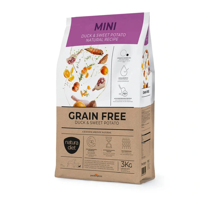 Natura Diet Kornfri And og sød kartoffel Mini Hundefoder (komplet hundefoder)