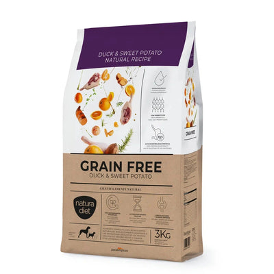 Natura Diet Kornfri And og sød kartoffel Hundefoder (komplet hundefoder)